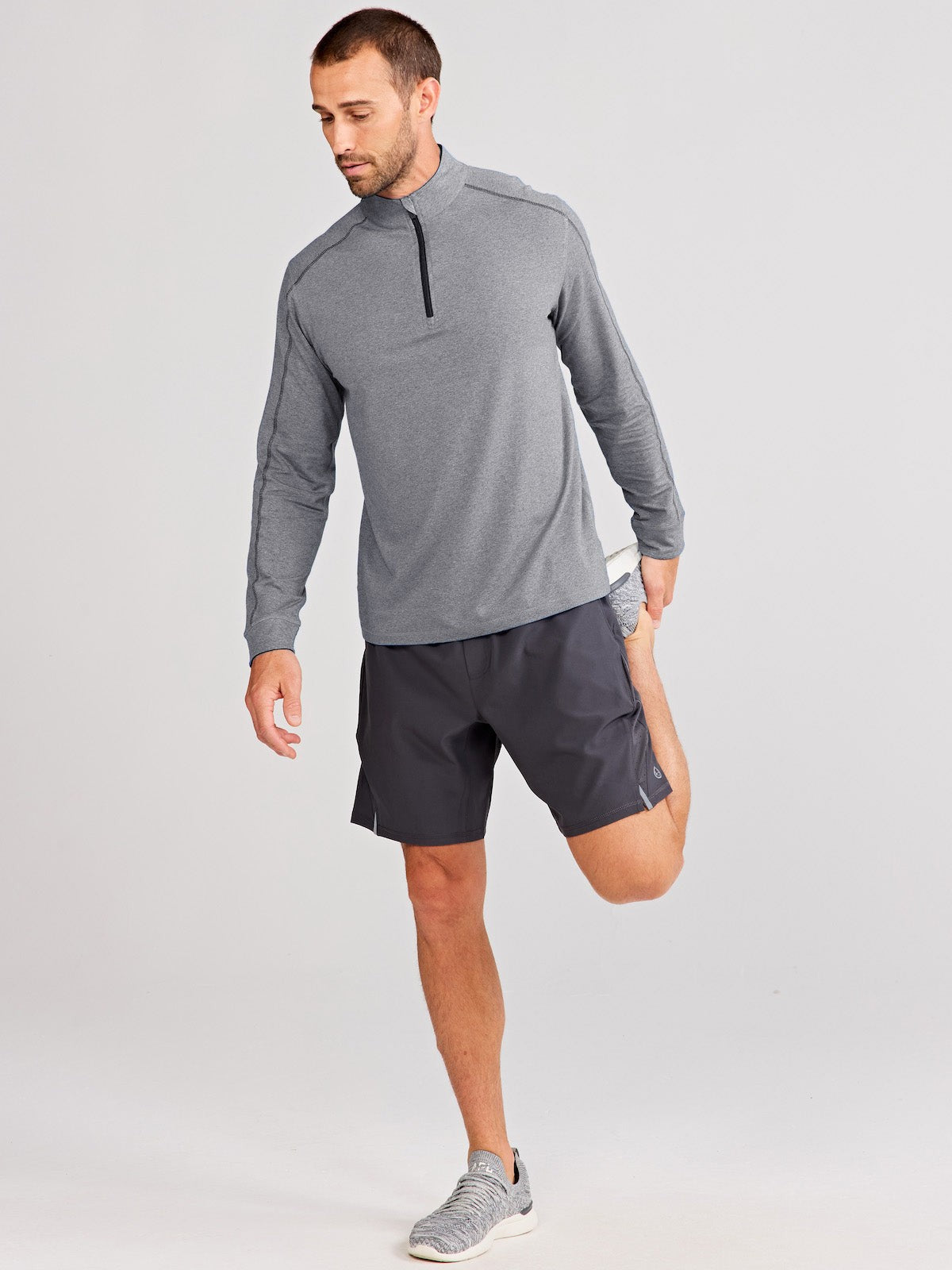 Carrollton Lightweight Quarter Zip - Jaspe