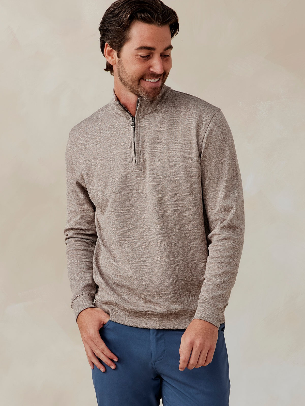 Crest Jacquard Quarter Zip