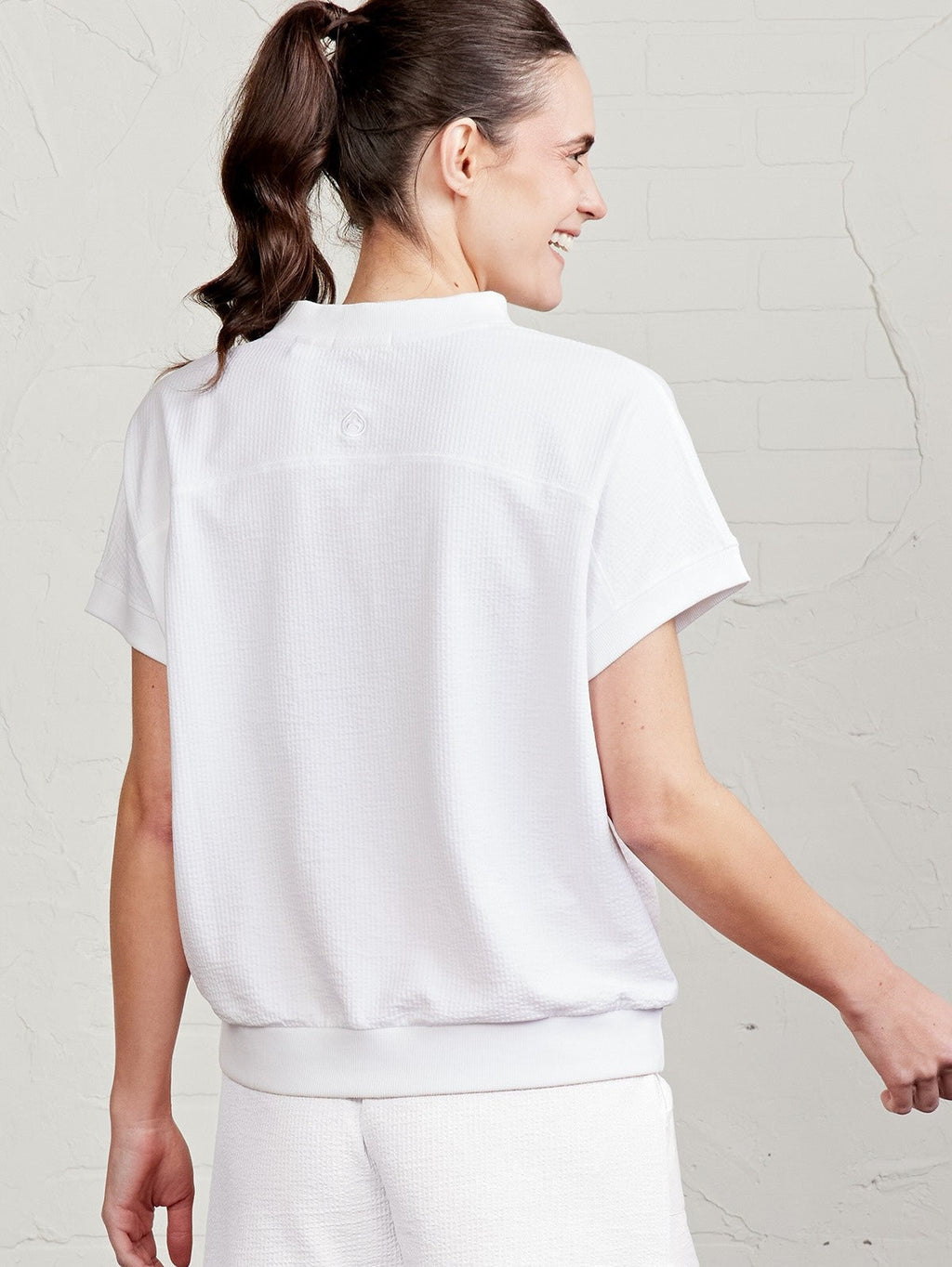 Villa Knit Seersucker Short Sleeve Henley