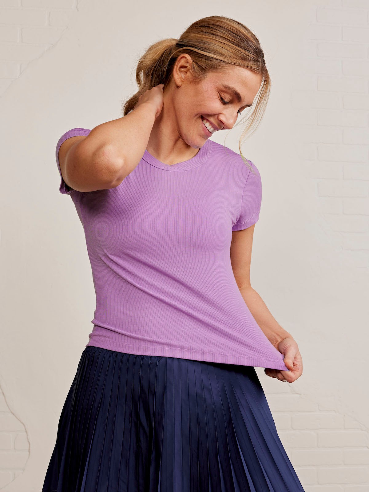 Microluxe Rib Short Sleeve