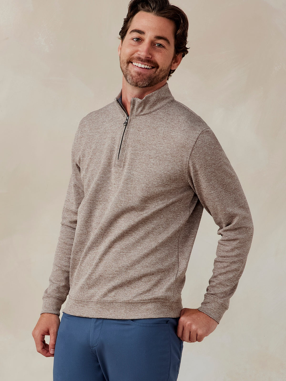 Crest Jacquard Quarter Zip