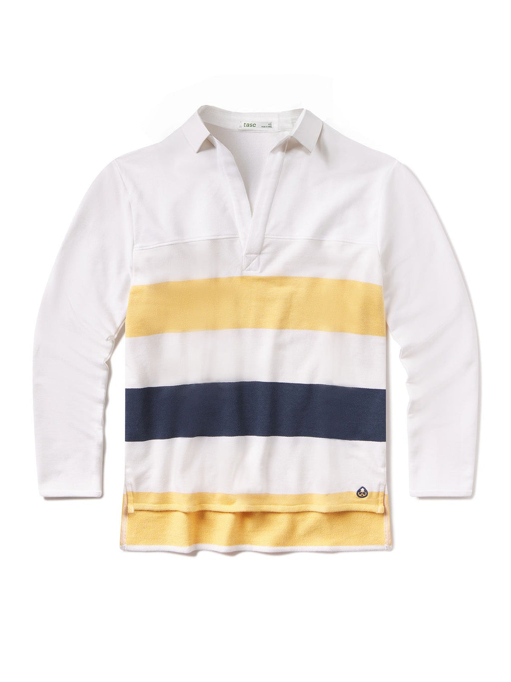 French Terry Polo Sweatshirt - Stripe