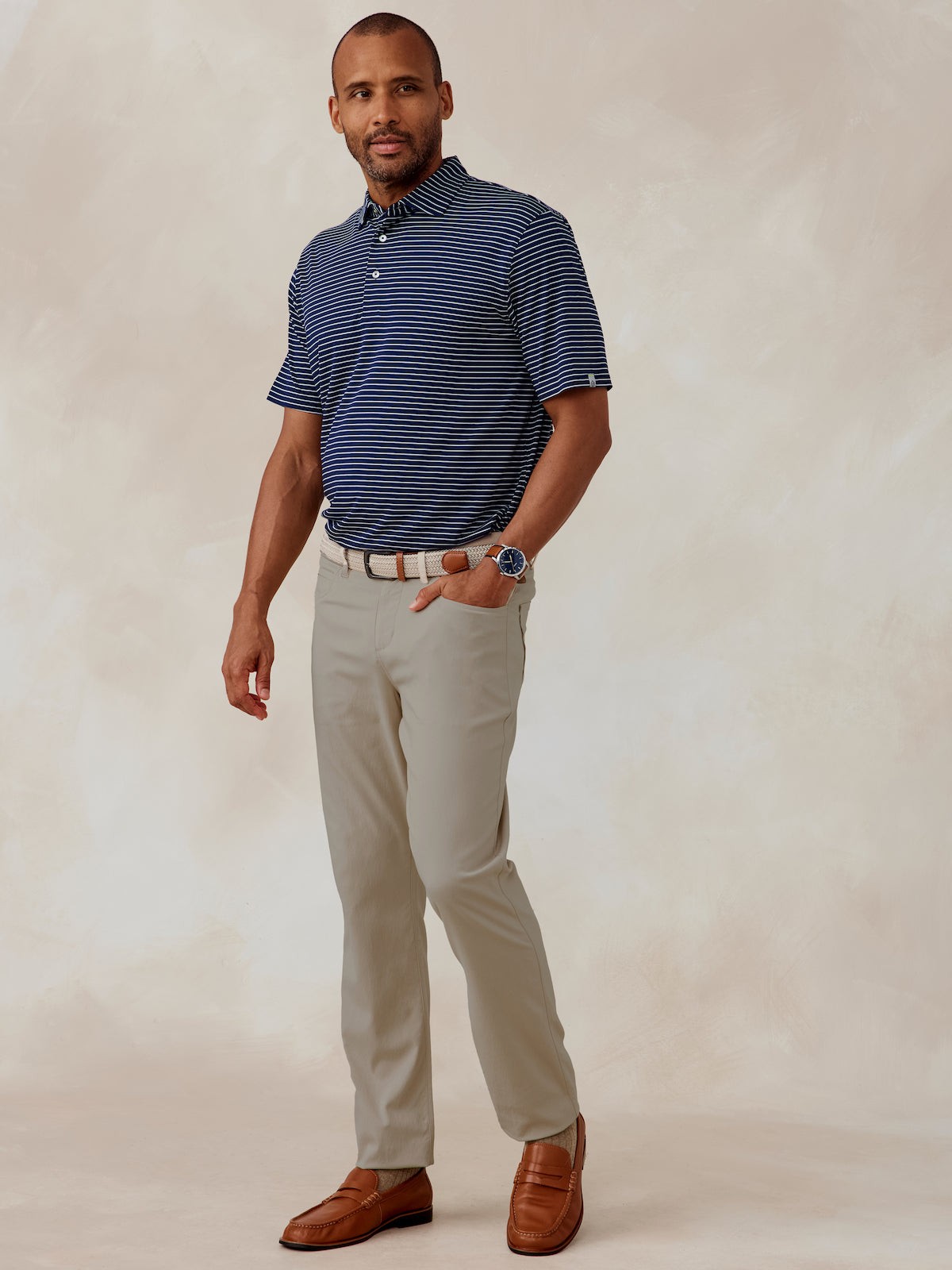 Motion Pant Straight Fit - Mid-Khaki
