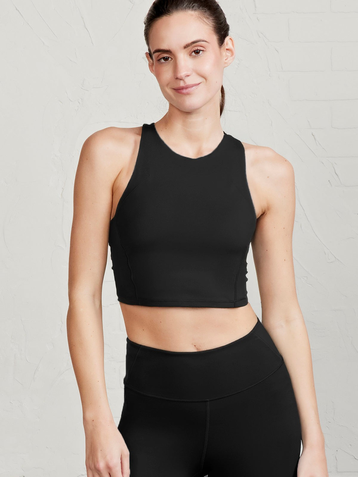 Sculptive Crop Tank with Built-in Bra