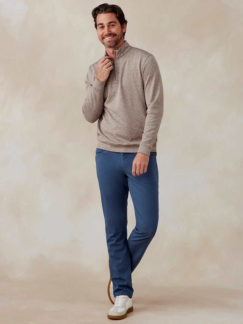 Crest Jacquard Quarter Zip