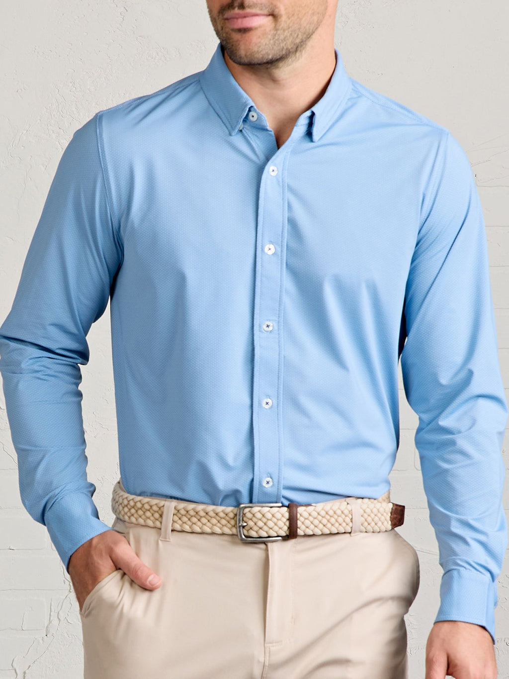 Wayfarer Tailored Fit Knit Button Down