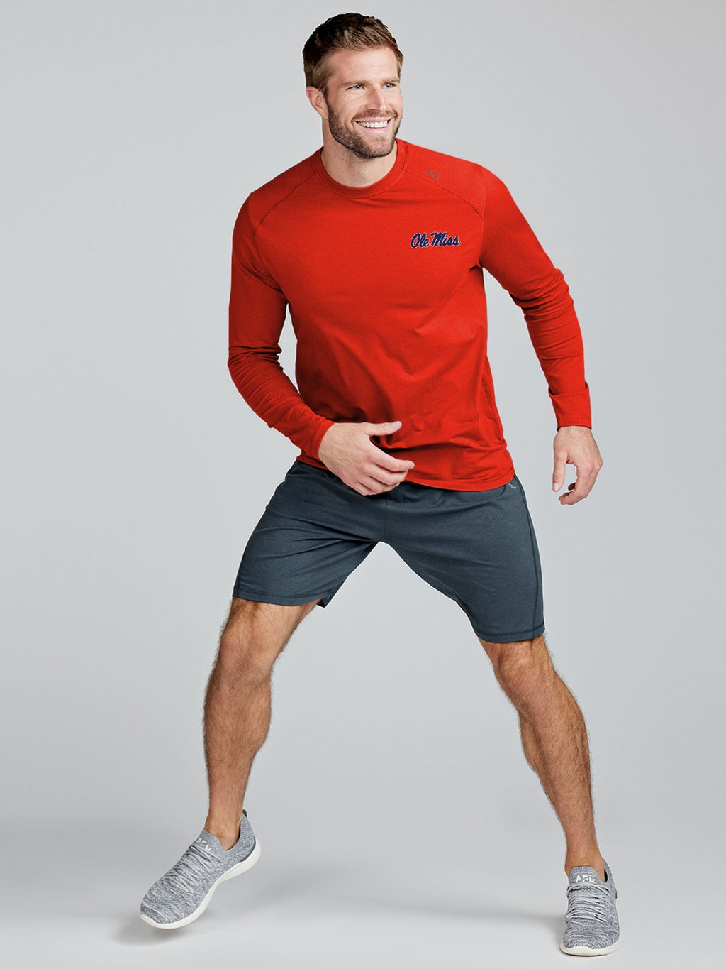 Carrollton Long Sleeve Fitness Tee - Ole Miss