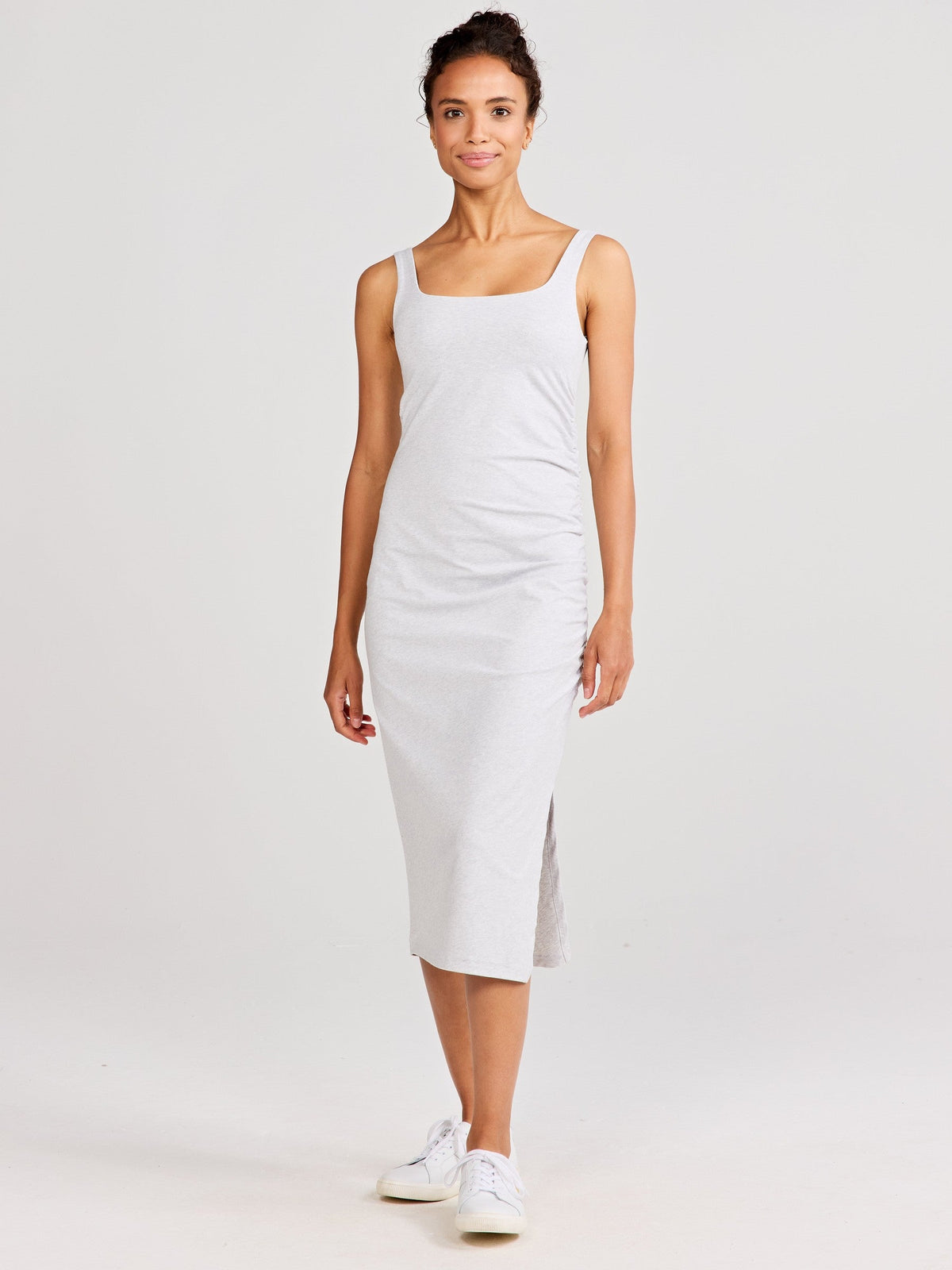 Uptown Luxe Ruched Midi Dress