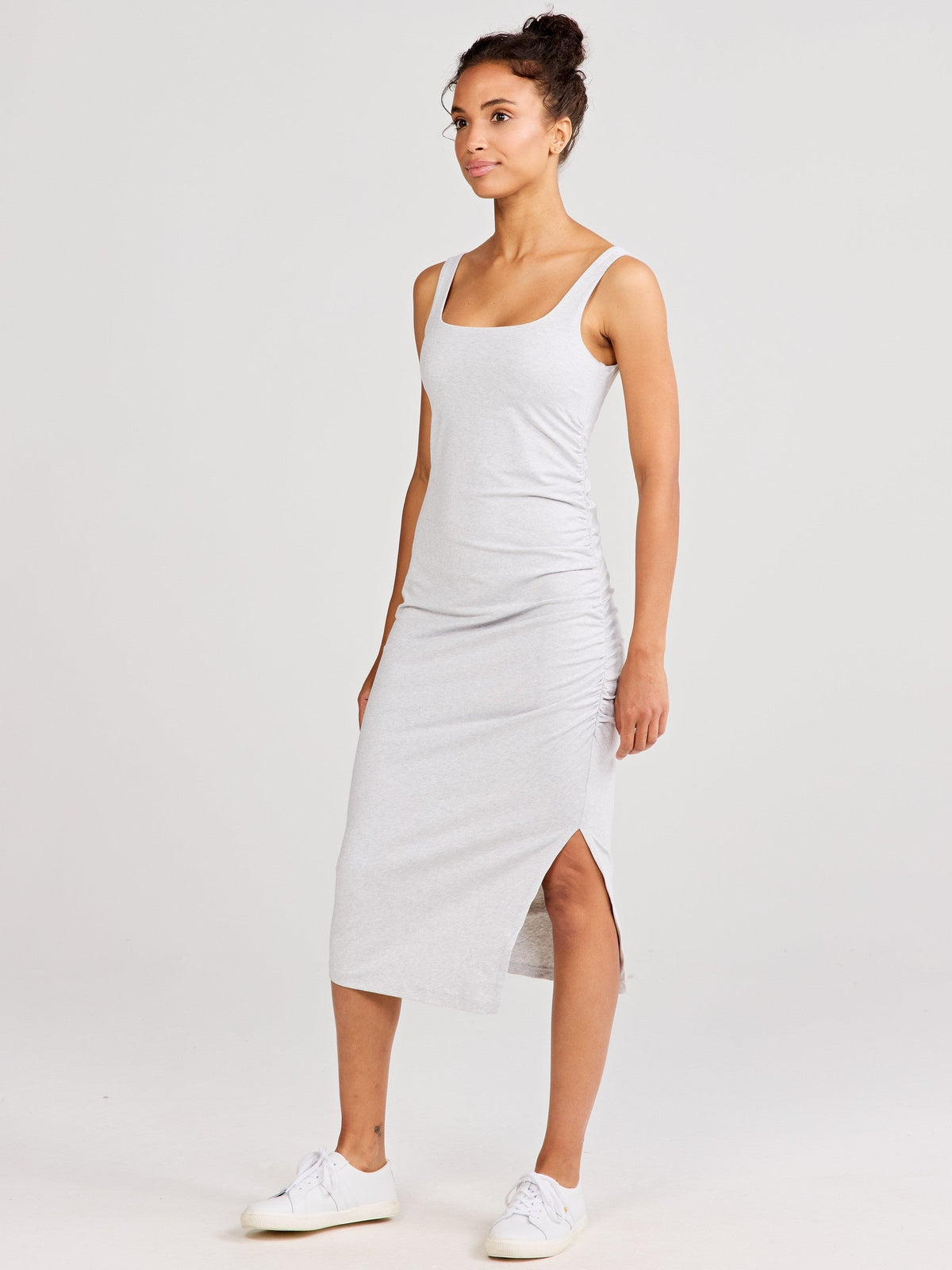 Uptown Luxe Ruched Midi Dress