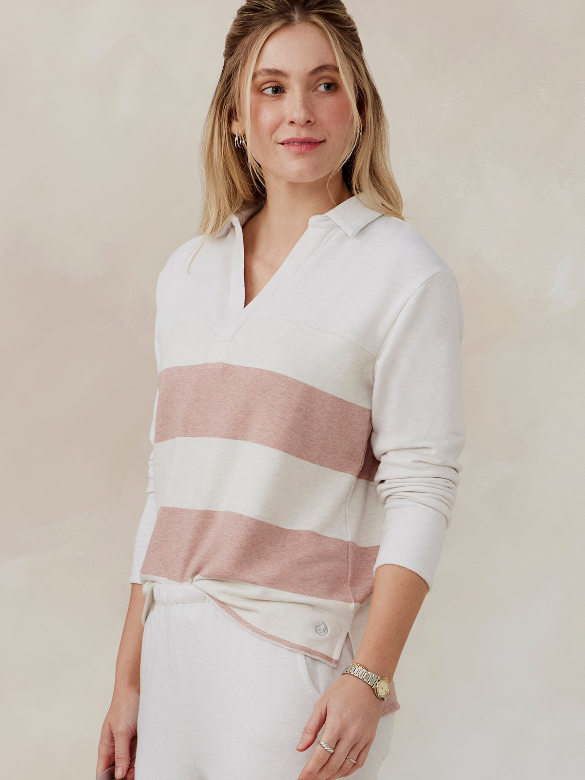 French Terry Polo Sweatshirt