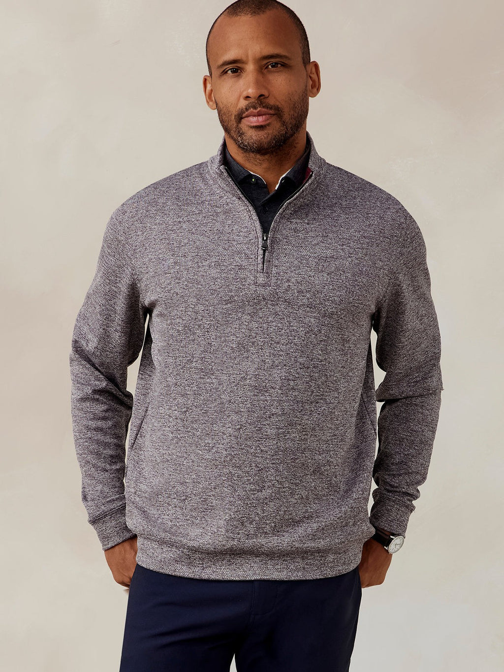 Crest Jacquard Quarter Zip