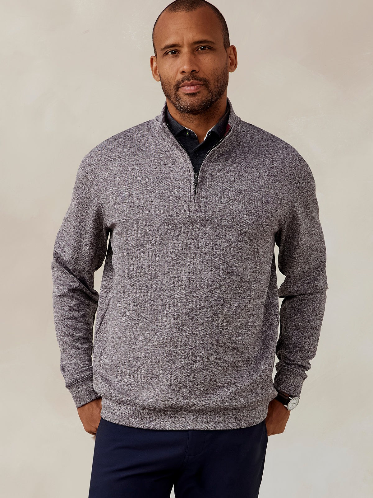 Crest Jacquard Quarter Zip