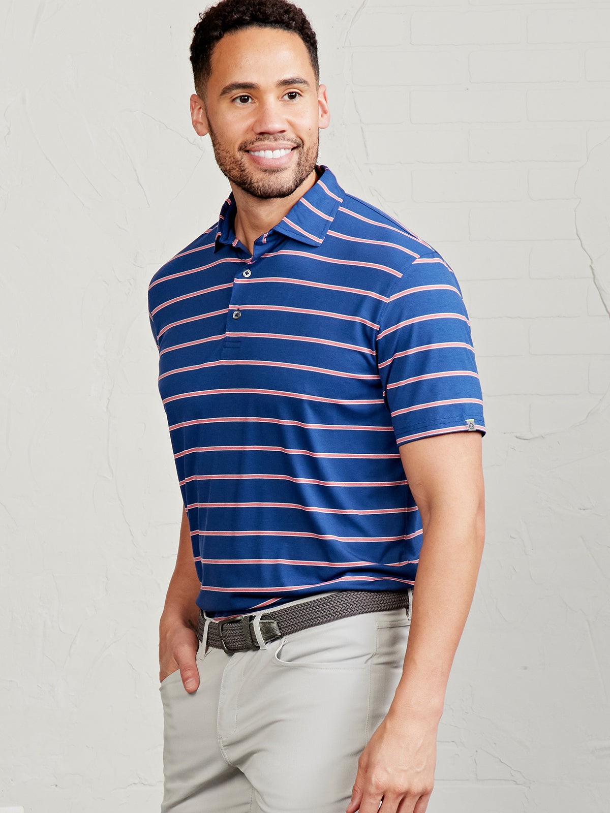Cloud Polo - Patriot Stripe