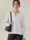 French Terry Polo Sweatshirt