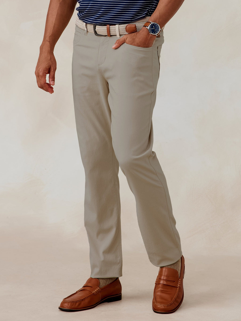 Motion Pant Straight Fit - Mid-Khaki
