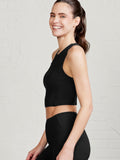 Sculptive Crop Tank with Built-in Bra