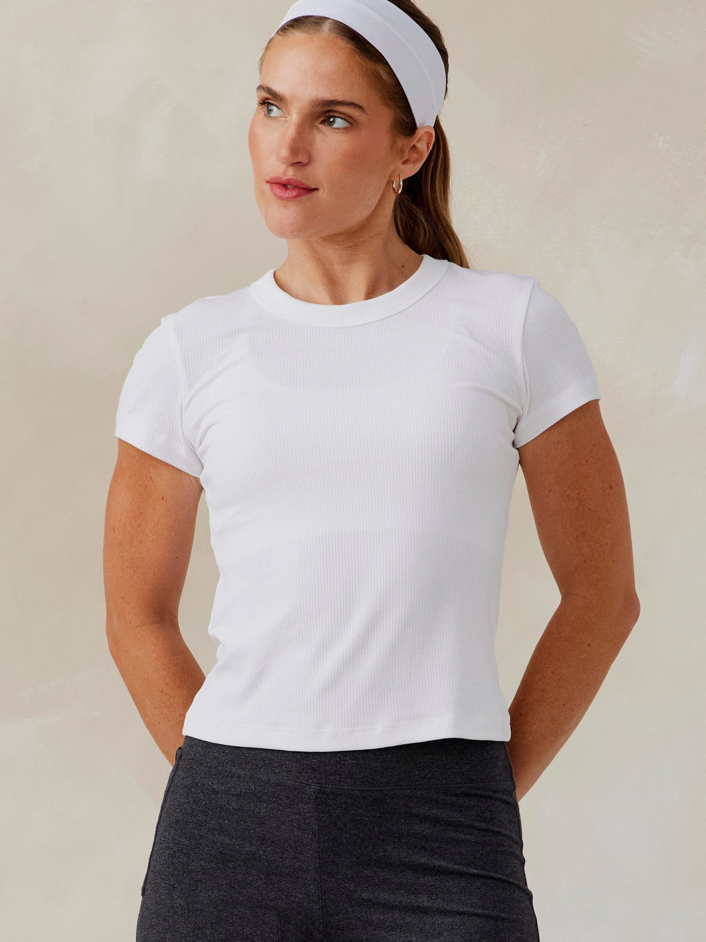 Microluxe Rib Short Sleeve