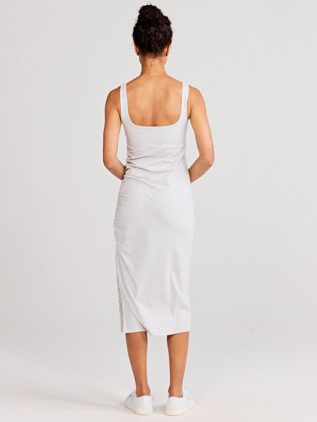Uptown Luxe Ruched Midi Dress